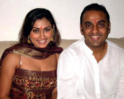 Malaivka with husband Sumesh