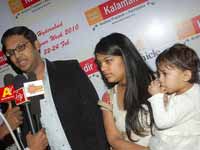 Srija with Husband and kid Srija with Husband and kid