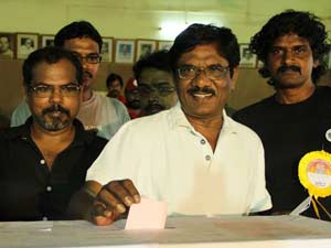 Bharathiraja votes in Director Association Bharathiraja votes in Director Association