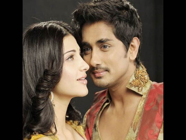 ஸ்ருதி ஹாசன், சித்தார்த்