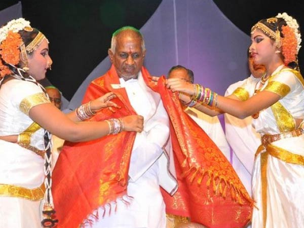 Ulavucharu Biriyani team felicitates Ilayaraaja 