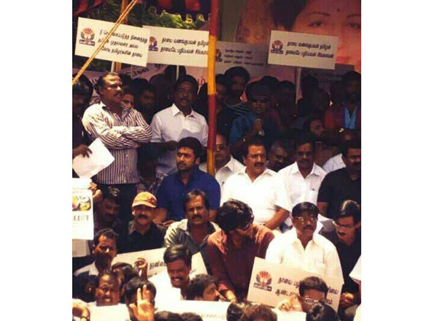 Vijay - Surya attended protest against Sri Lanka