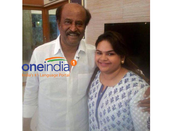 Rajinikanth blesses actress Vidyulekha