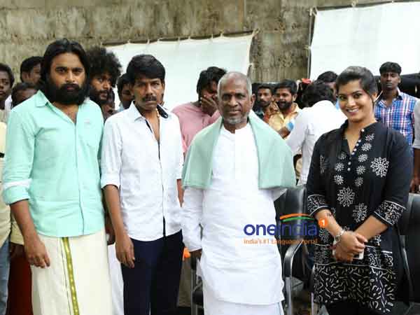 Ilaiyaraaja visits Thaarai Thappattai shooting spot