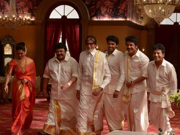 Amitabh Bachchan strikes a pose with stars from south