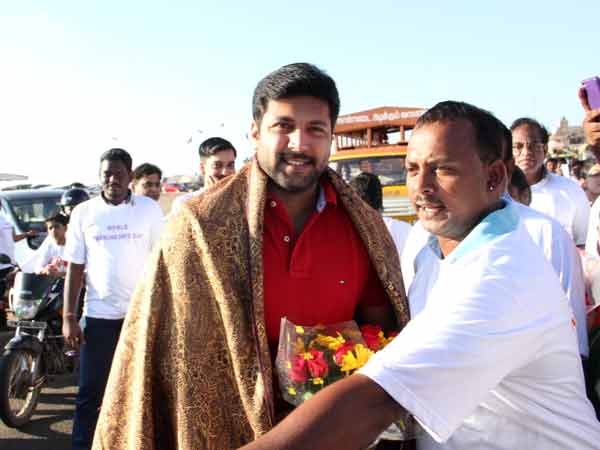 Jayam Ravi attends Parkinsons disease awareness walk