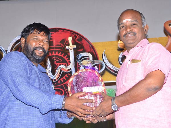 Real snake at Vidayutham audio launch stage