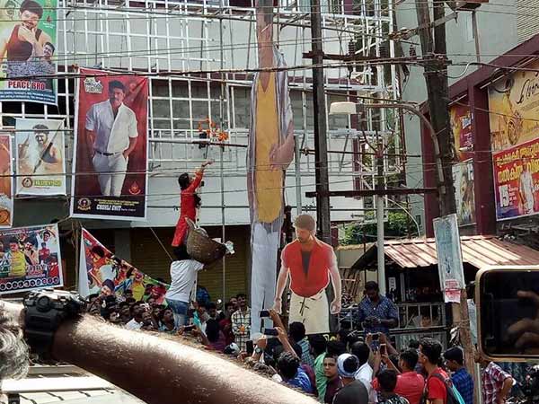 kerala female fan celebrates mersal 