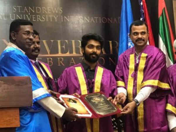 GV Prakash getting proud for social services GV Prakash getting proud for social services