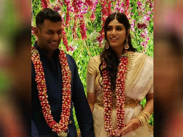 Actor Vishal - Anisha engagement today Actor Vishal - Anisha engagement today
