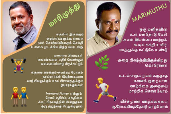 Actor G. Marimuthu posted a photo on the social media about Corona Actor G. Marimuthu posted a photo on the social media about Corona