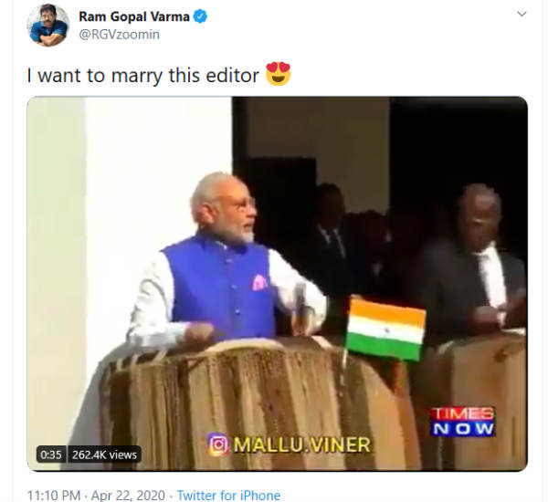  Director Ram Gopal Varma wants to marry a editor 