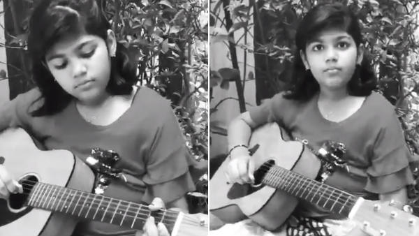 Gopinath daughter venba play guitar 