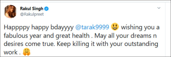 ரகுல் ப்ரீத் சிங் வாழ்த்து