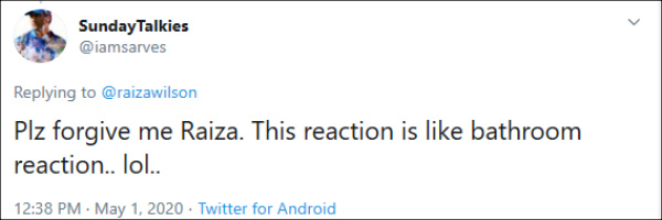 பாத்ரூம் ரியாக்‌ஷன்