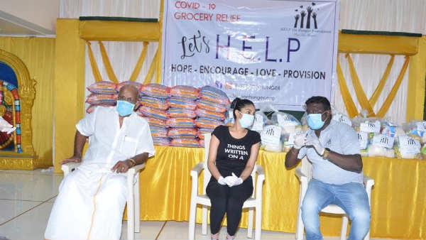 Actress Sanam Shetty helping poor people