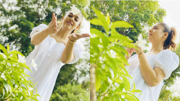 வெள்ளை நிற நைட்டியில் 