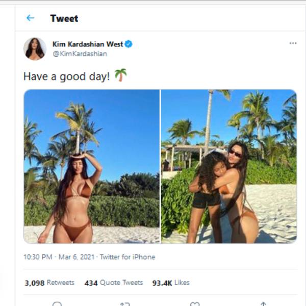 மகளுடன் பிகினியில் 