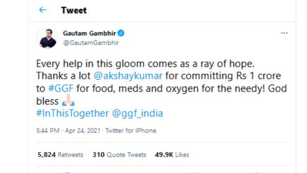  Akshay Kumar donates Rs 1 crore for Covid-19 relief work 