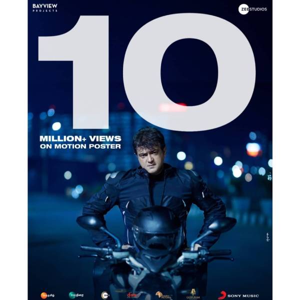 Valimai team revealed Ajiths look and motion poster creates new record 