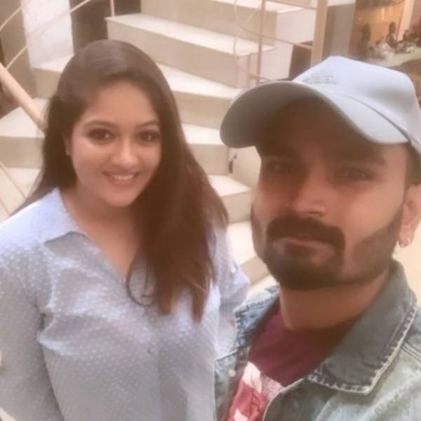 Actress Meghana Raj share a photos returns to shooting after a year.