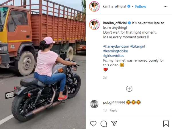 புல்லட் ஓட்டும் கனிகா