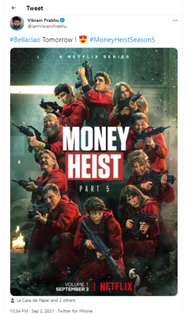 விக்ரம் பிரபு ட்வீட்