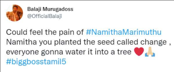 நமிதாவின் வலியை உணர முடிகிறது நமிதாவின் வலியை உணர முடிகிறது