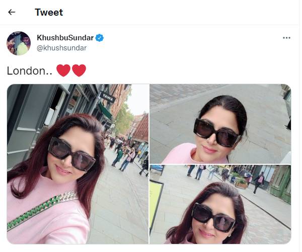 லண்டனில் குஷ்பூ