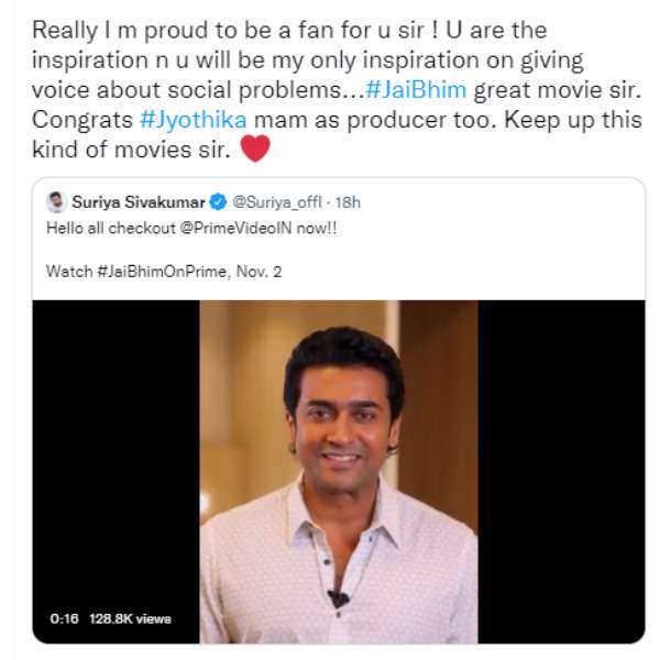 ஜெய் பீம் சிறந்த படம் சார் 