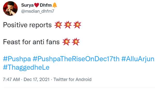 ஆன்டி ஃபேன்ஸுக்கும் விருந்து 