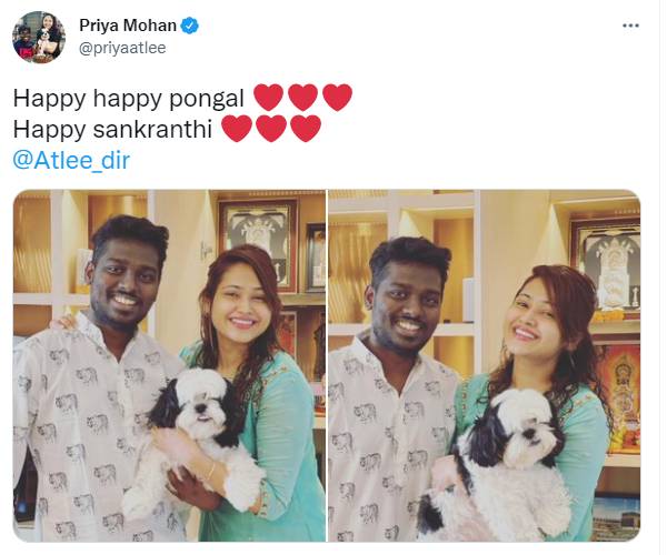 நாய்க்குட்டியுடன் போஸ்