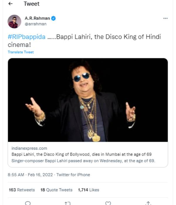 Lata Mangeshkar and Bappi Lahiri, two legendary musicians who died and disappeared in succession