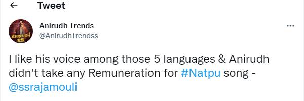 சம்பளம் வாங்காத அனிருத்