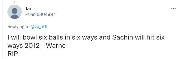 சச்சின் பற்றி ஷேன் வார்ன்