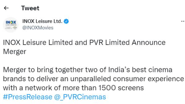 PVR and INOX announced a merger