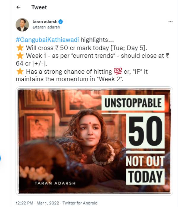 4 நாளில் 50 கோடி வசூல்