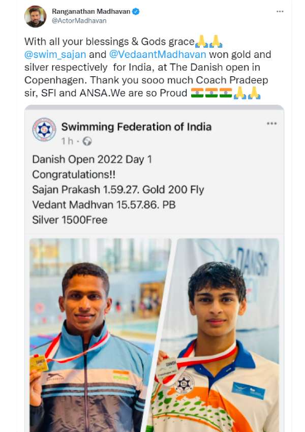 மனம் குளிர்ந்த மாதவன்