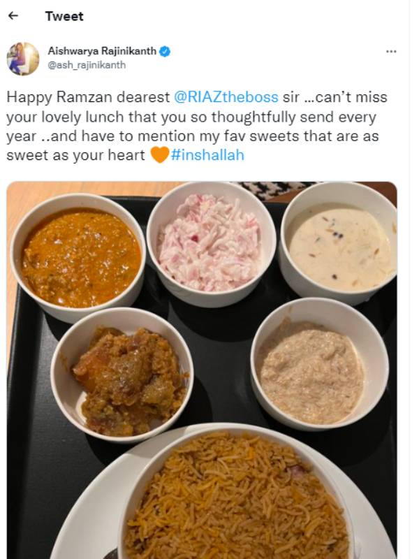 பிரியாணியுடன் வாழ்த்து