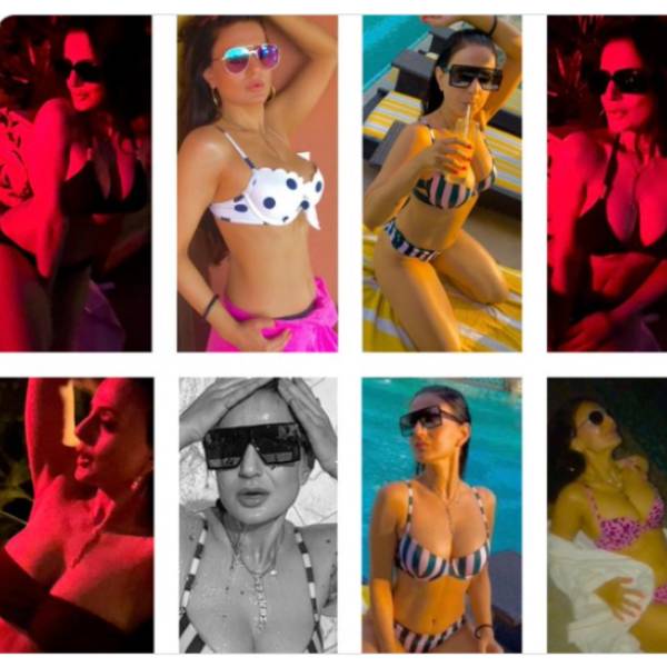 வித விதமான பிகினியில்