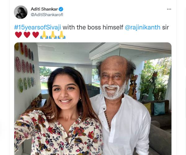 ஷங்கர் மகள் செல்ஃபி