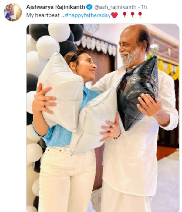 ஐஸ்வர்யாவின் தந்தையர் தின வாழ்த்து