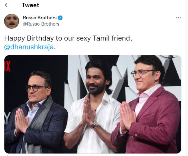 ரூசோ சகோதரர்கள் வாழ்த்து