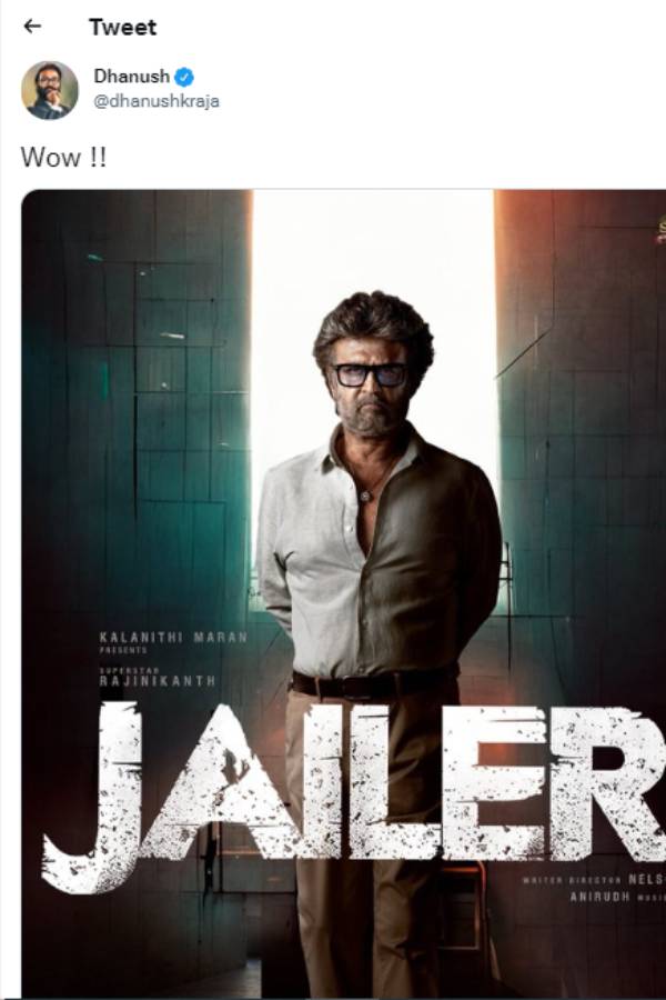 ஒத்த வார்த்தையில் ட்வீட் போட்ட தனுஷ்