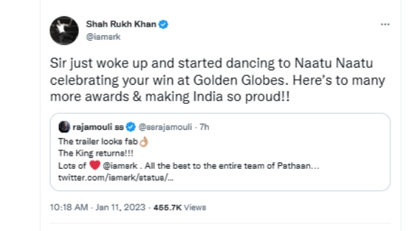  ஷாருக்கான், அஜய் தேவ்கன் வாழ்த்து 