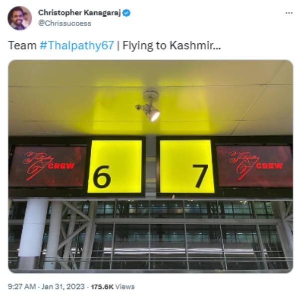 தளபதி 67 காஷ்மீர் பயணம் 