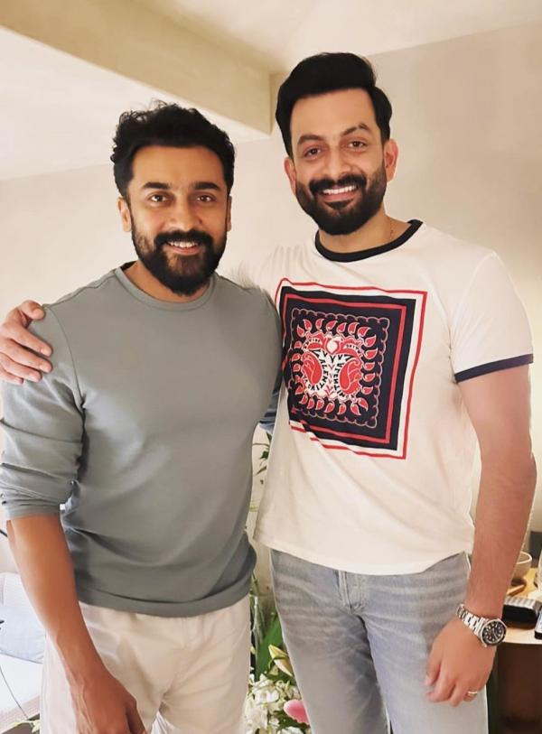  சூர்யா - பிருத்விராஜ் சந்திப்பு