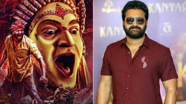 விருதுடன் கதாநாயகன் ரிஷப் ஷெட்டி 