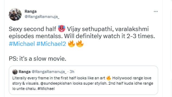  மேக்கிங்கில் அசத்திய மைக்கேல் 