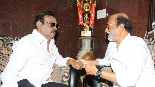 ரஜினி வீட்டு ஹாலில் தர்ணா செய்த விஜயகாந்த் 